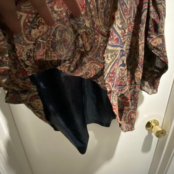 Gypsy Whimsigoth Fairy Artsy Boho Sheer Ruffles Dark Academia Top Blouse 2XL - Picture 4 of 4